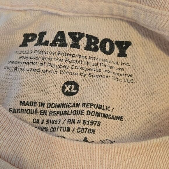 PLAYBOY Pink Short Sleeve Graphic Studded Tee - Picture 4 of 4